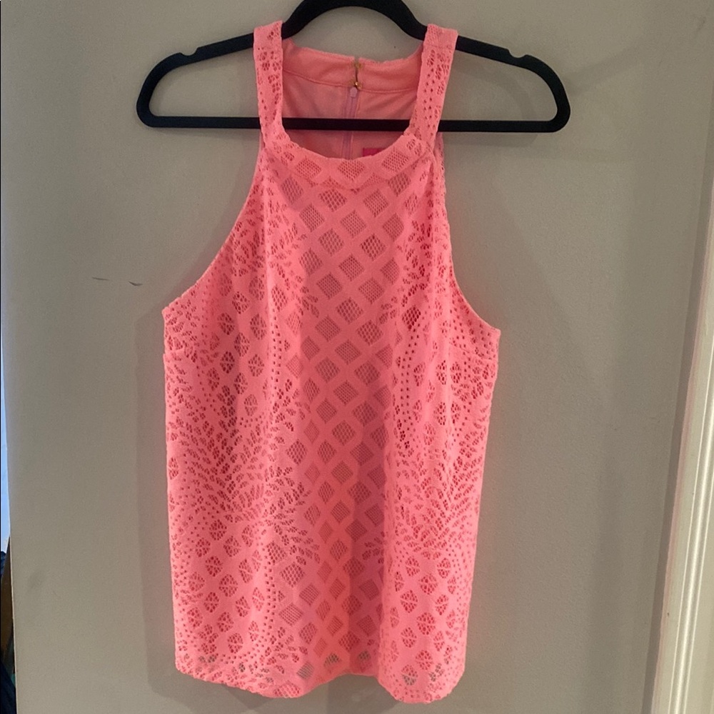 Lilly Pulitzer Pink Sleeveless Lace Top